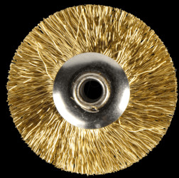 28962 Brass brushes, wheel shape, 5 pieces