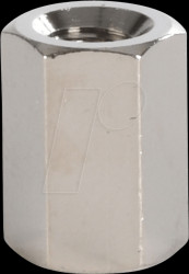 M40010.00.65 Spacers, metal, 6-edge, M4, 10 mm