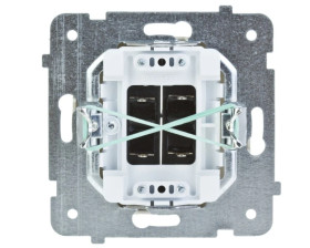 KARO Gniazdo głośnikowe podwójne ecru perłowy GG-2S/m/42