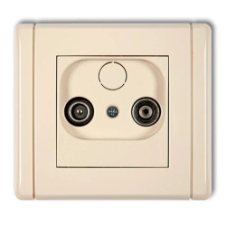 FLEXI Gniazdo antenowe RTV końcowe 2dB beżowy 1FG2K