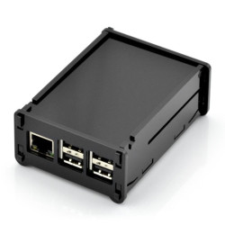Obudowa Raspberry Pi Model 3B+/3B/2B czarna z klapką