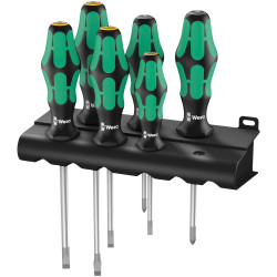 Wera 05105656001 334/355/6 Kraftform Plus Slotted/Pozi Screwdrivers, 6-Piece Set
