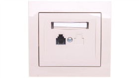 Kier Gniazdo Telefoniczne Pojedyncze Rj11 Beżowe Gpt-1W/01