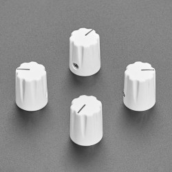 White Micro Potentiometer Knob - 4 pack