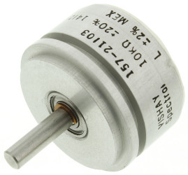 Potencjometr 10kΩ typ Obrotowy Vishay średnica wału 3,18 mm 1W długość wału 11.1mm średnica 22.23mm Montaż na siłowniku