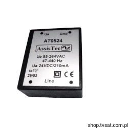 AT0524 AC-DC Conv. In 85-264Vac Out 24Vdc 0.21A THT ASSISTEC