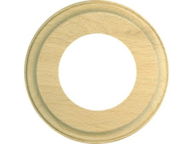 Ramka pojedyncza okrągła do łączników i gniazd Retro ceramic - jasne drewno