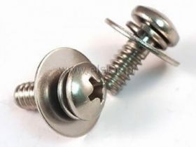 Śruba M4x6mm; 10szt śrub z podkładkami; (+)