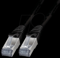 K5538SW.3 3,0 m Patch Cable S/FTP, Cat.6A, black