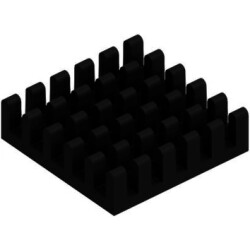 IC heatsink, (L x W x H) 21 x 21 x 6 mm, 24.3 to 8 K/W, black anodized, ICK BGA 21 X 21