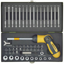 Proxxon 23104 Industrial Bit Set: 54-piece, Star, Allen, Slot, Pozidriv