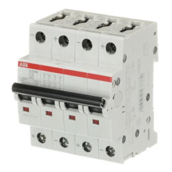Wyłącznik nadprądowy MCB, Typ C, 4-biegunowy, 2A, 400V, 440V, ABB, S200 M UC