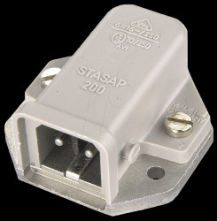 STASAP 3 N GRAU Connector with flat base plate, 3+PE