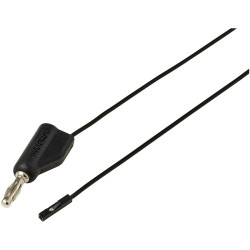 VOLTCRAFT VC-17182175 MSL-315 Test lead black 4mm plug 0.64mm socket 1m