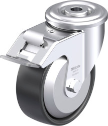 Blickle 749771 LER-PP 100R-FI-FA Rolka obrotowa z blachy stalowej Średnica koła: 100 mm Maksymalne obciążenie: 150 kg 1
