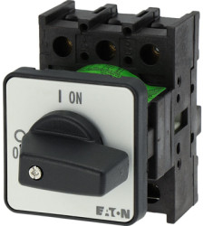 Load-break switch, rotary actuator, 3 pole, 32 A, (W x H x D) 49 x 70 x 95 mm, flush mounting, 079065