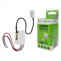 Czujnik ruchu PIR IP65 360 st. 800W zasięg 6m z zewnętrzną sondą biały CP-12