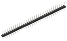 Pin header, 30 pole, pitch 2 mm, straight, black, SLY108530Z