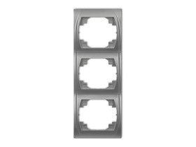 LOGO Ramka pionowa 3 potrójna srebrny metalik 7LRV-3 KARLIK