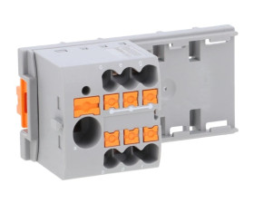 Blok rozdzielczy PTFIX 6/6X2,5-NS35 GY, szare złącze przemysłowe - 6 punktów przyłączeniowych o przekroju 2,5mm2