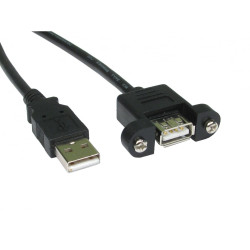 Kabel USB Złącze A USB A Złącze B USB A dł. 3m Przewód przedłużający USB USB 2.0 kolor: Czarny