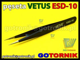 Pęseta ESD-10 VETUS pincenta antymagnetyczna