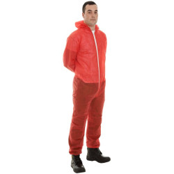 Supertouch Disposable Coveralls Red L