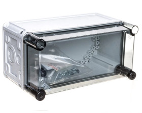 Obudowa Mi z zawiasami, IP 65, wlk.1 - 165x300x170, pokrywa przezroczysta Mi 9100 20001043