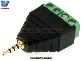 Wtyk microjack 2,5mm 4 pin z szybkozĹÄczem