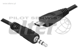 Kabel microUSB - wtyk 3,5mm 4PIN 1,5m CZARNY