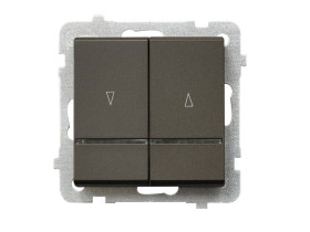 SONATA Wyłącznik żaluzjowy podświetlany czekoladowy metalik ŁP-7RS/m/40 OSPEL