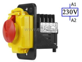 Wył. elektromag. 3F KJD18 c:230V 9A 10p grzyb