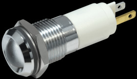 192A035W LED signal light, 10 mm, white, 24 V, metal, Ø14 mm, 1400 mcd