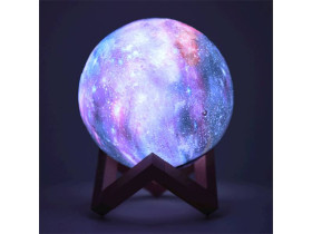 LAMPKA NOCNA KSIĘŻYC 3D RGB MOON LIGHT Z PILOTEM 20 TRYBÓW ŚREDNICA KULI 15 CM
