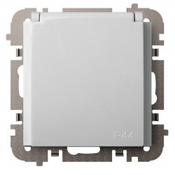 Vestra Gniazdo 2P+Z bez ramki podtynkowe IP44 biały 3836‑10