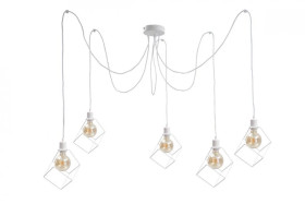 Lampa wisząca loftowa 5xE27 RUBEN WHITE