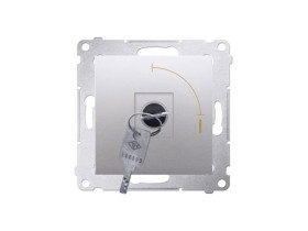 SIMON 54 Wyłącznik pojedynczy na klucz srebrny mat 2 pozycyjny 0-I DW1K.01/43 KONTAKT SIMON