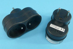 ROZGAŁĘŹNIK CZARNY 1xWT->2xGN+T 16A