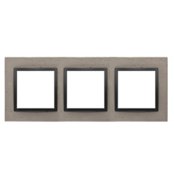 Simon 54 Nature Ramka 3-krotna betonowa, Czarny Charakter DRN3/98