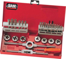 Zestaw gwintownika i narzynki zakres M3 → M12 elementy 31 rozmiar gwintownika Złącze M12 SAM