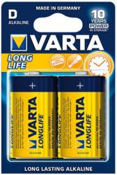 Bateria alkaliczna VARTA LR20 D 1,5V LONGLIFE; blister; 2 szt.