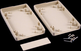 ABS handheld enclosure, (L x W x H) 120 x 70 x 25 mm, light gray (RAL 7035), IP65, RH3135