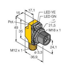 Czujnik światłowodowy Turck QS18VP6FQ8 3071778 1 szt.