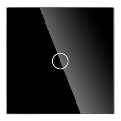 Włącznik dotykowy szklany pojedynczy SCR 300W dla LED czarny TAWOIA Glass