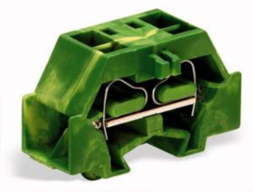 Złączka 4-przewodowa 2,5mm2 żółto-zielona ze stopką montażową 261-347 /50szt./