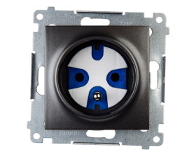 Simon 54 Gniazdo pojedyncze DATA z/u 16A IP20 z kluczem uprawniającym antracyt DGD1.01/48