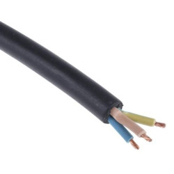 Wielożyłowy sieciowy kabel zasilający 3 Core CPE Sheath Czarny 6.8 → 7.2mm od , 300 V, 500 V