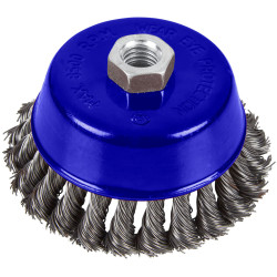 BlueSpot Tools 19216 Twist Knot Cup Brush 100mm M14 X 2