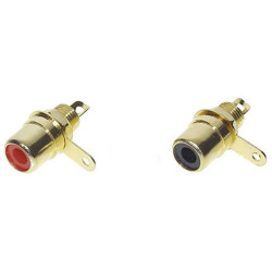 TruComponents 202758 RCA connector Socket, Mono Red/Black 2 pc(s)