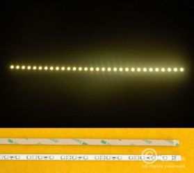 LISTWA LED 3528 30LED/0,49m 12V BIAŁY CIEPŁY WODOODPORNA (ALUMINIUM)